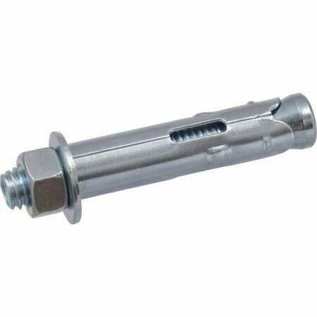 HILLMAN Concrete Sleeve Anchor, 1/2 in Dia, 2-1/4 in L, Steel, Zinc-Plated 370829